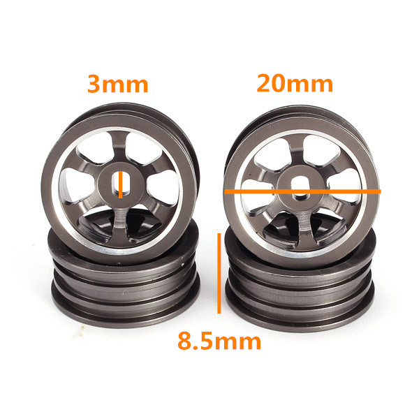 Black Metal Upgrade Rims Wheels For WLtoys K979 / K989 Black Metal Upgrade Rims Wheels For WLtoys K979 / K989