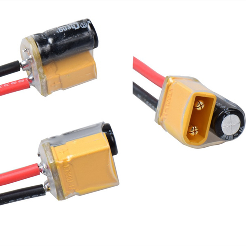 XT30-CAP Power Filter 6S Silicone Wire 220uF 25V XT30-CAP Power Filter 6S Silicone Wire 220uF 25V